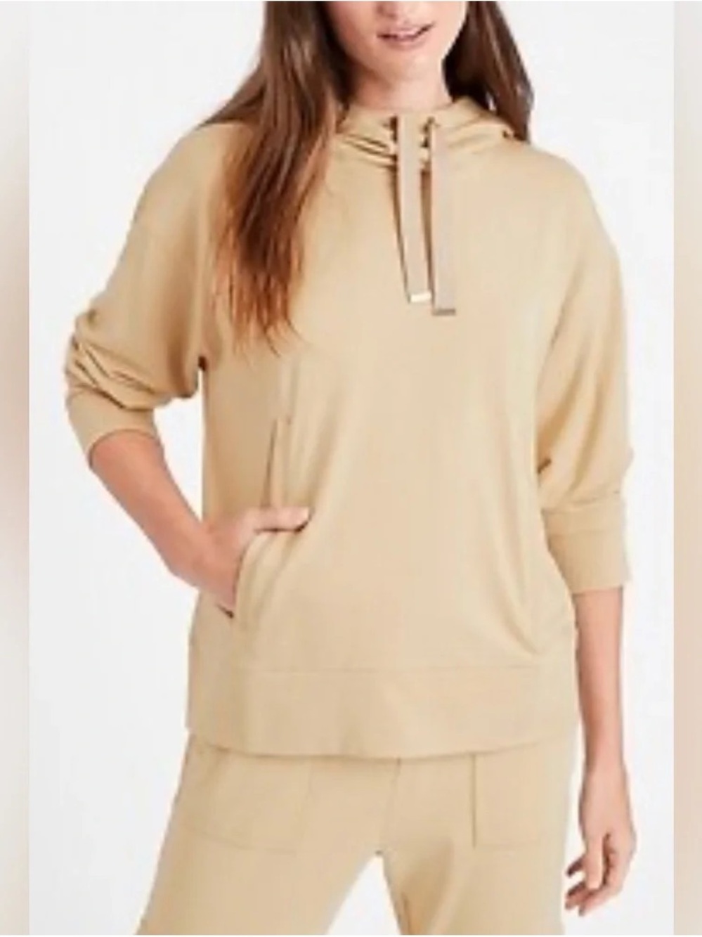 Banana Republic Baby Terry Hoodie Sweatshirt Beige Size XS